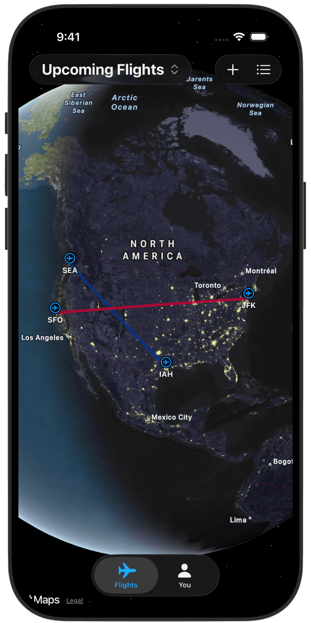AirShare Flights Map